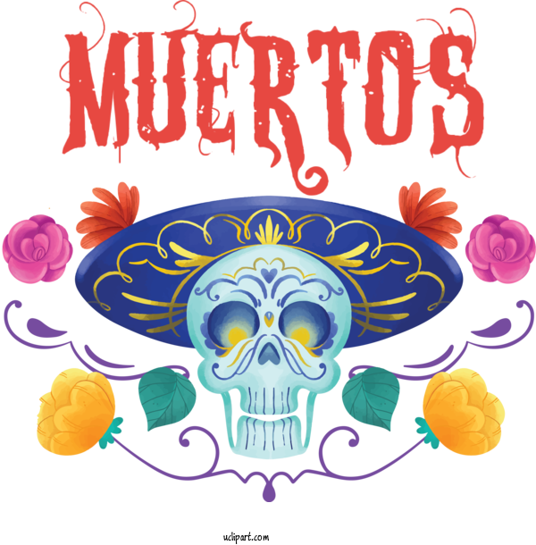 Free Holidays Produce Skull M Skull M For Day Of The Dead Clipart Transparent Background