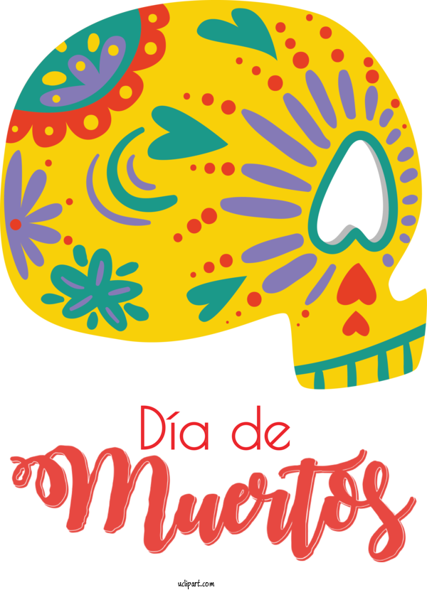 Free Holidays Yellow Line Meter For Day Of The Dead Clipart Transparent Background