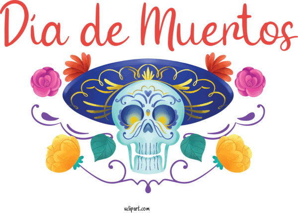 Free Holidays Logo Skull M Skull M For Day Of The Dead Clipart Transparent Background