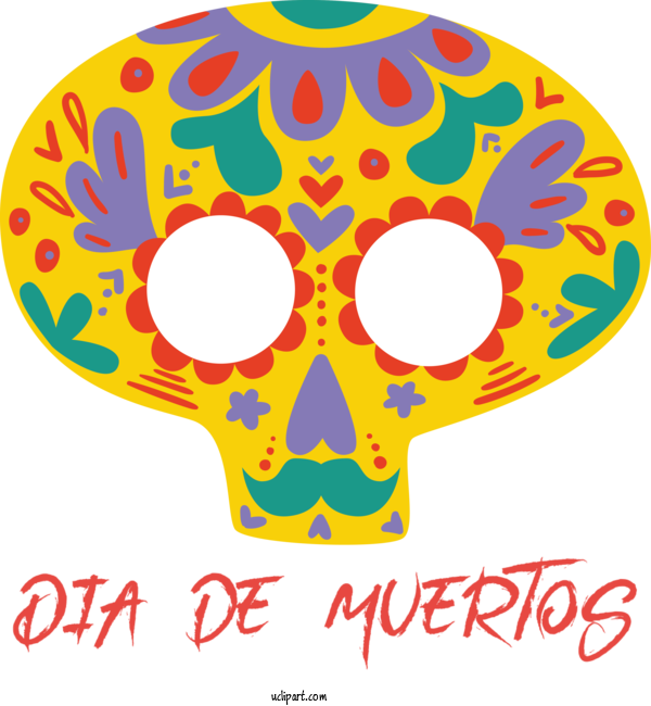 Free Holidays Yellow Meter Line For Day Of The Dead Clipart Transparent Background