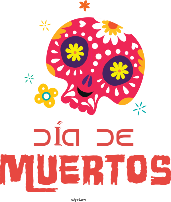 Free Holidays Meter Line Flower For Day Of The Dead Clipart Transparent Background