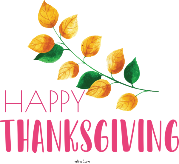 Free Holidays Leaf Plant Stem Cut Flowers For Thanksgiving Clipart Transparent Background