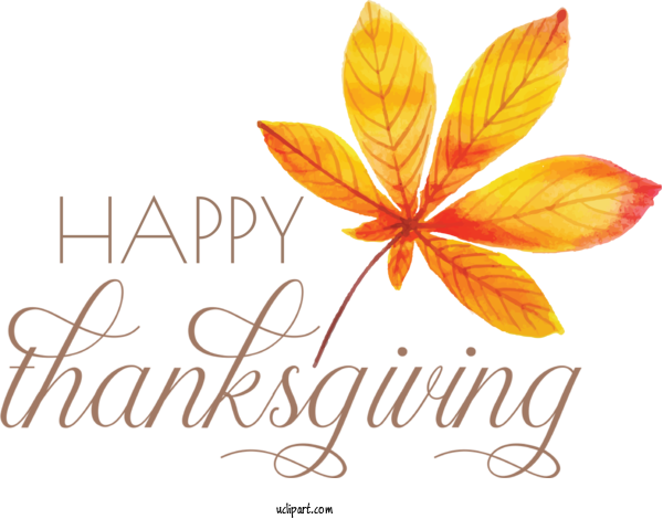 Free Holidays Leaf Petal Font For Thanksgiving Clipart Transparent Background