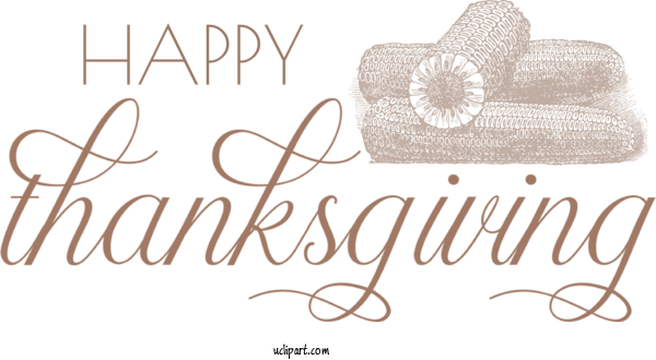 Free Holidays Calligraphy Logo Font For Thanksgiving Clipart Transparent Background