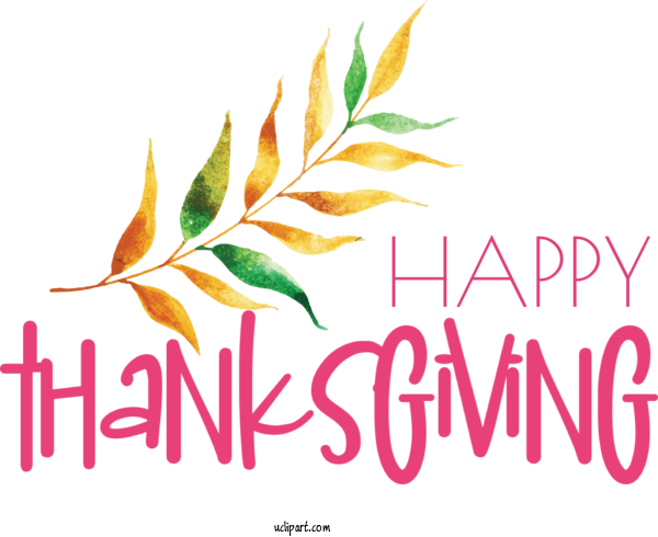 Free Holidays Leaf Logo Floral Design For Thanksgiving Clipart Transparent Background