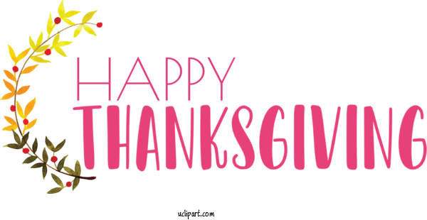 Free Holidays Logo Floral Design Line For Thanksgiving Clipart Transparent Background