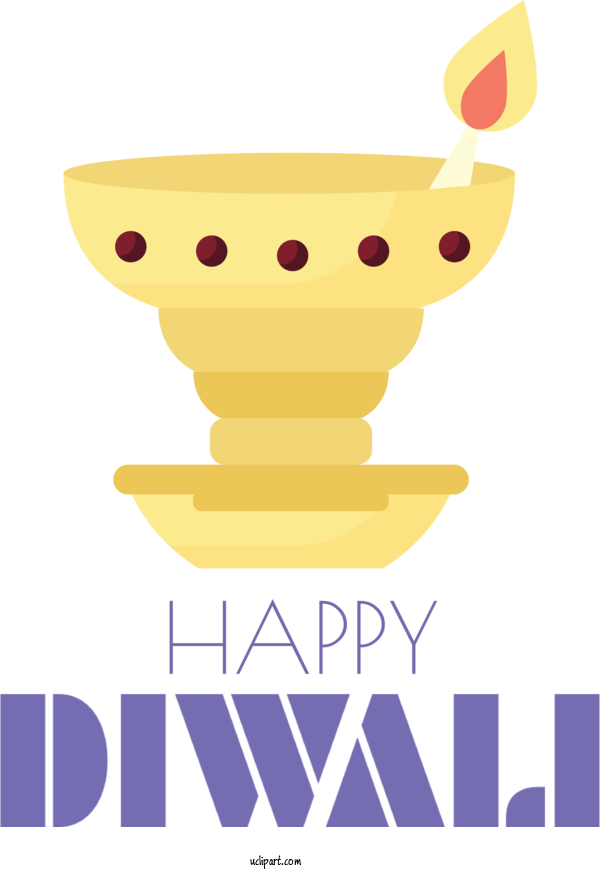 Free Holidays Cartoon Yellow Line For Diwali Clipart Transparent Background