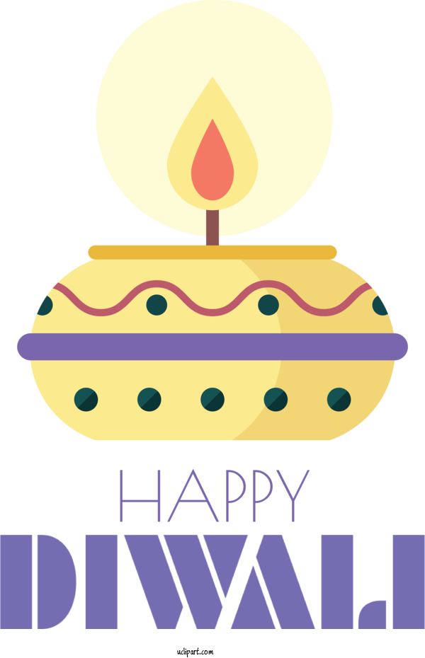 Free Holidays Logo Cartoon Yellow For Diwali Clipart Transparent Background