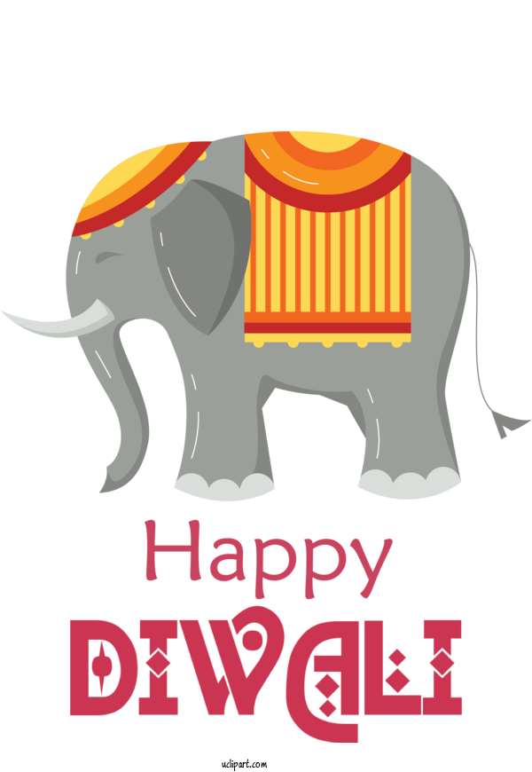 Free Holidays African Elephants Elephant Indian Elephant For Diwali Clipart Transparent Background