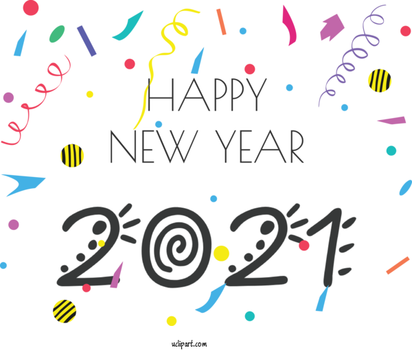 Free Holidays Design Text Drawing For New Year Clipart Transparent Background
