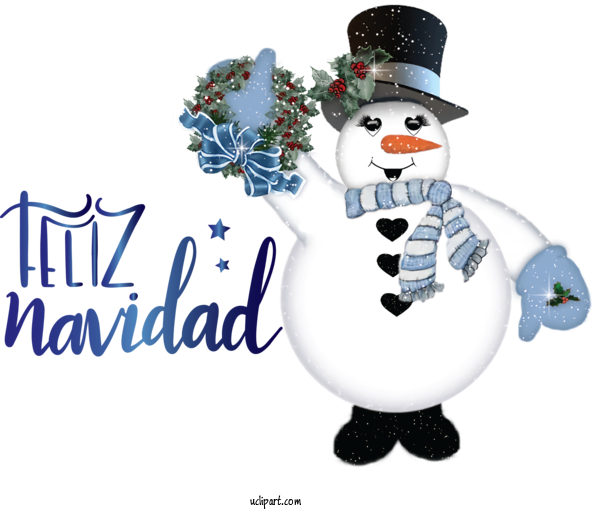 Free Holidays Snowman Christmas Day New Year's Eve For Christmas Clipart Transparent Background
