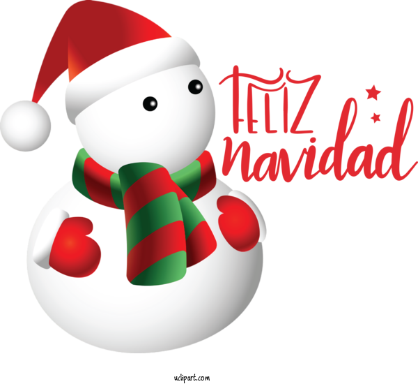 Free Holidays Christmas Day Snowman Santa Claus For Christmas Clipart Transparent Background