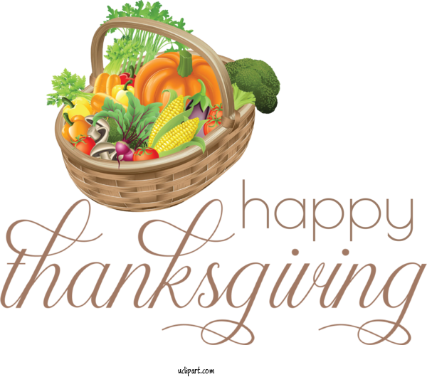 Free Holidays Vegetarian Cuisine Vegetable Gift Basket For Thanksgiving Clipart Transparent Background