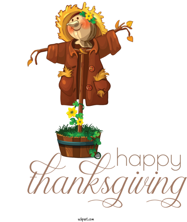 Free Holidays Scarecrow Dongman For Thanksgiving Clipart Transparent Background