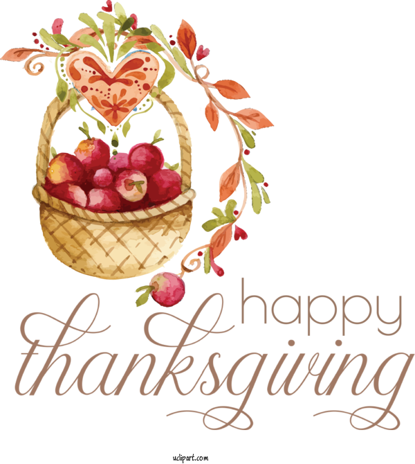 Free Holidays Apple Gift Basket Baking For Thanksgiving Clipart Transparent Background