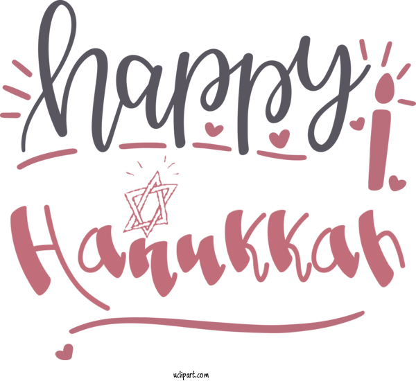 Free Holidays Logo Calligraphy Design For Hanukkah Clipart Transparent Background