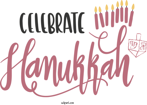 Free Holidays Calligraphy Drawing Logo For Hanukkah Clipart Transparent Background