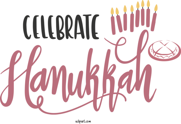 Free Holidays Calligraphy Cartoon Logo For Hanukkah Clipart Transparent Background