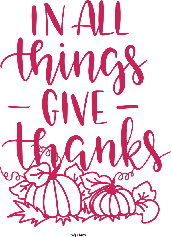 Free Holidays Design Flower Calligraphy For Thanksgiving Clipart Transparent Background