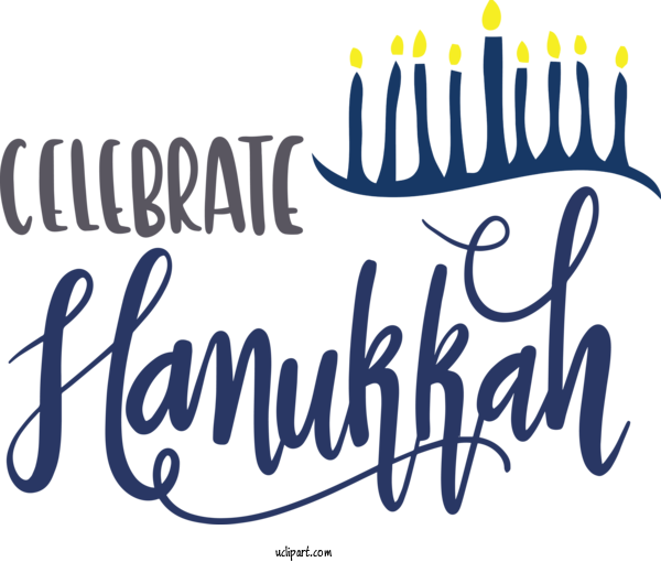 Free Holidays Calligraphy Drawing Logo For Hanukkah Clipart Transparent Background