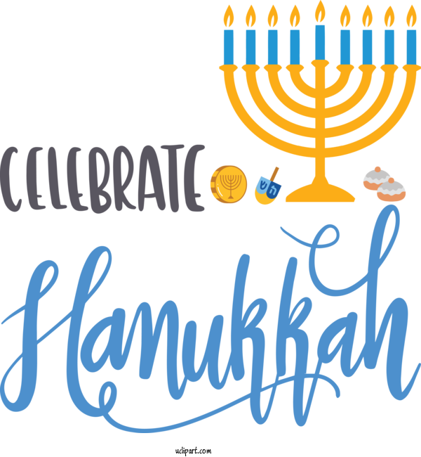Free Holidays Cartoon Logo Silhouette For Hanukkah Clipart Transparent Background