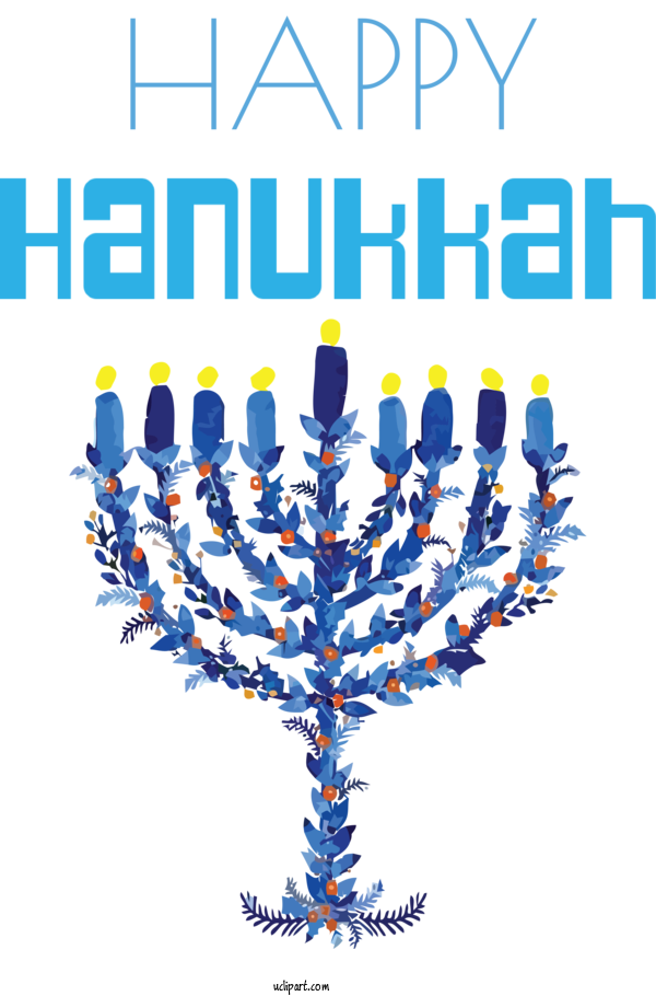 Free Holidays Hanukkah Menorah Jewish Holiday For Hanukkah Clipart Transparent Background