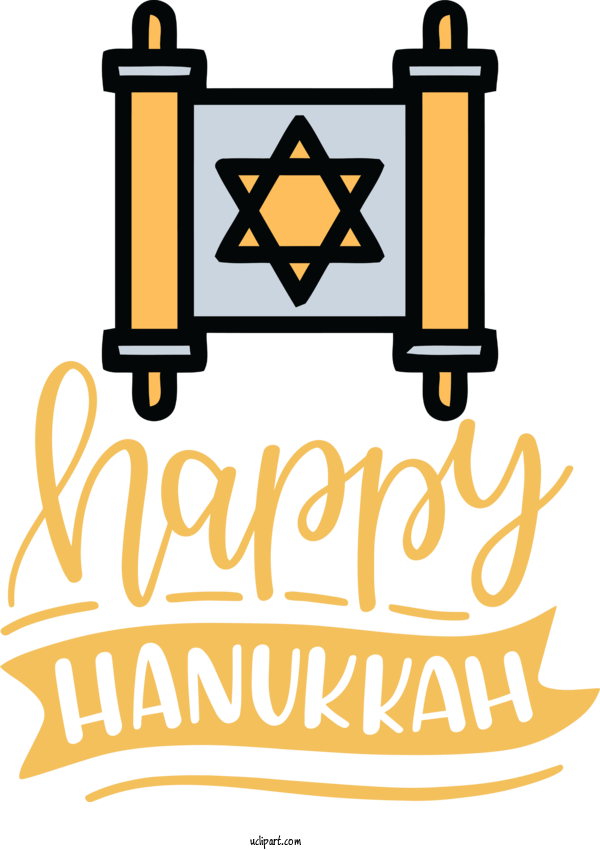 Free Holidays Logo Symbol Sign For Hanukkah Clipart Transparent Background