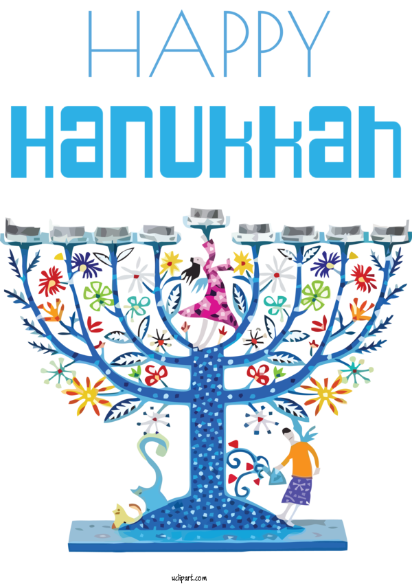 Free Holidays Tree Hanukkah Menorah For Hanukkah Clipart Transparent Background