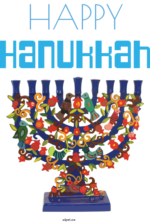 Free Holidays Menorah Menorah Hanukkah For Hanukkah Clipart Transparent Background