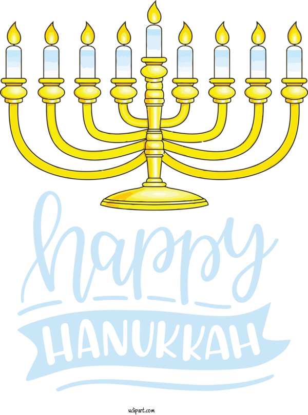 Free Holidays Hanukkah Candle Candlestick For Hanukkah Clipart Transparent Background