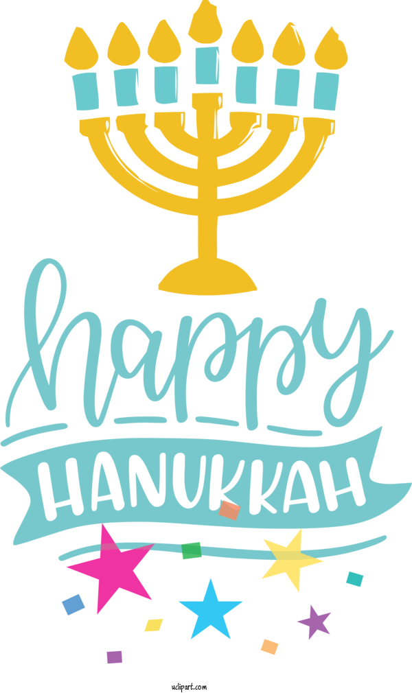 Free Holidays Logo Yellow Line For Hanukkah Clipart Transparent Background