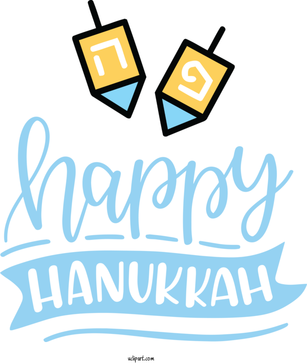 Free Holidays Logo Yellow Line For Hanukkah Clipart Transparent Background