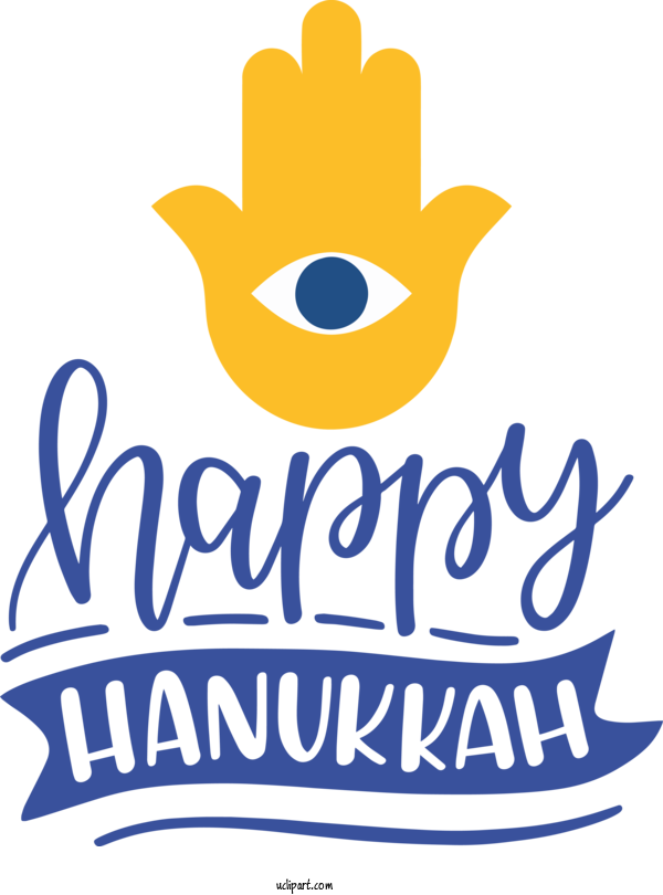 Free Holidays Logo Yellow Line For Hanukkah Clipart Transparent Background