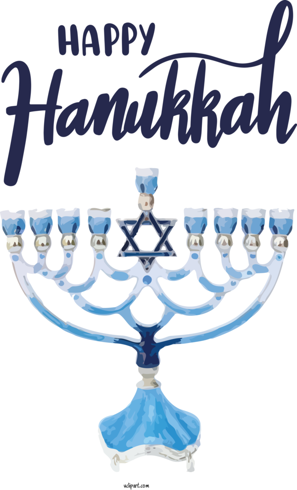 Free Holidays Candlestick Candle Menorah For Hanukkah Clipart Transparent Background
