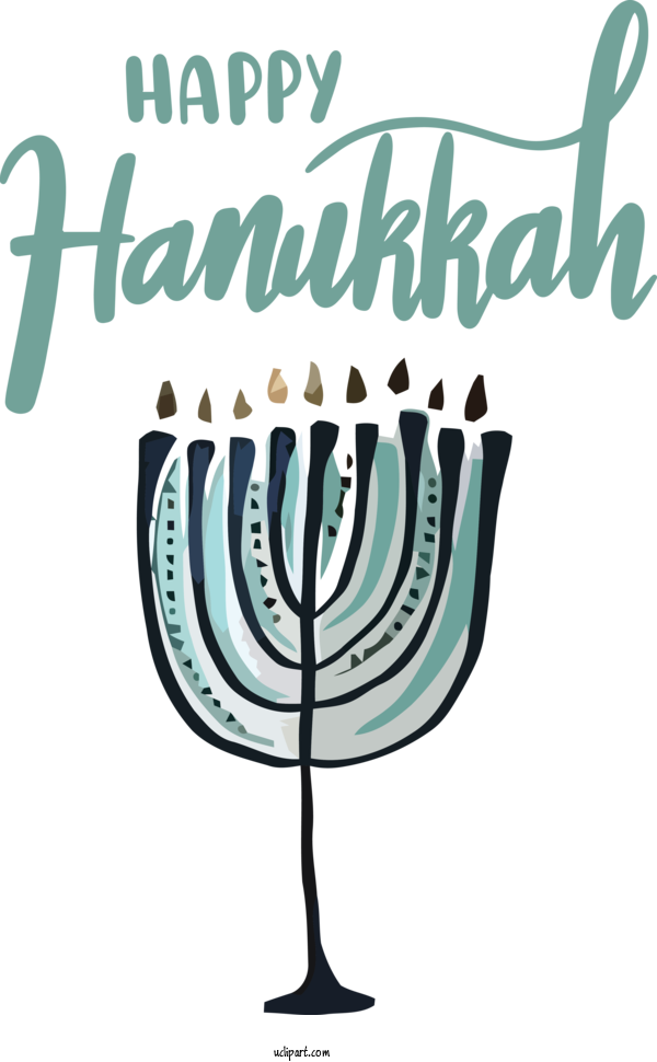 Free Holidays Logo Calligraphy Candle Holder For Hanukkah Clipart Transparent Background