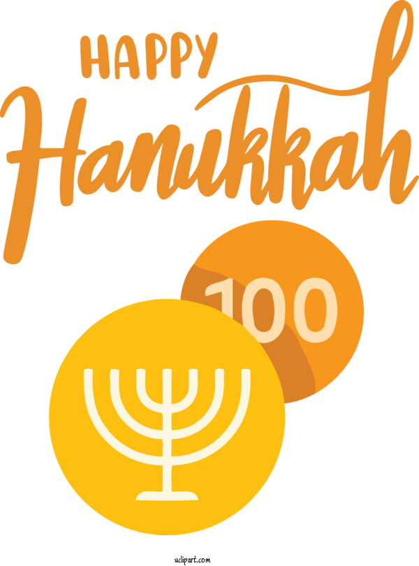 Free Holidays Logo Yellow Meter For Hanukkah Clipart Transparent Background