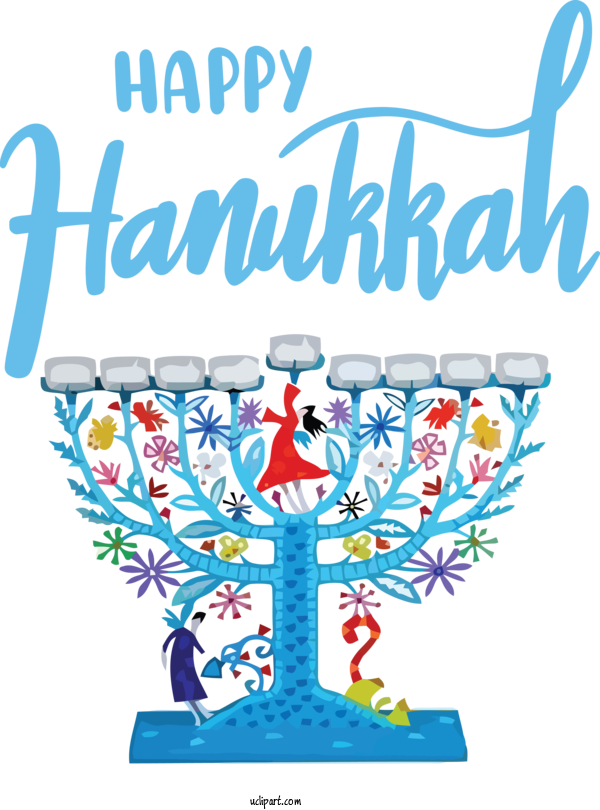 Free Holidays Design Hanukkah Menorah For Hanukkah Clipart Transparent Background