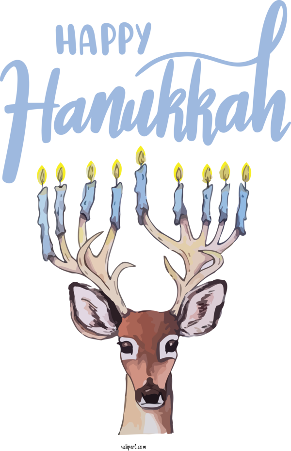 Free Holidays Reindeer Deer Antler For Hanukkah Clipart Transparent Background