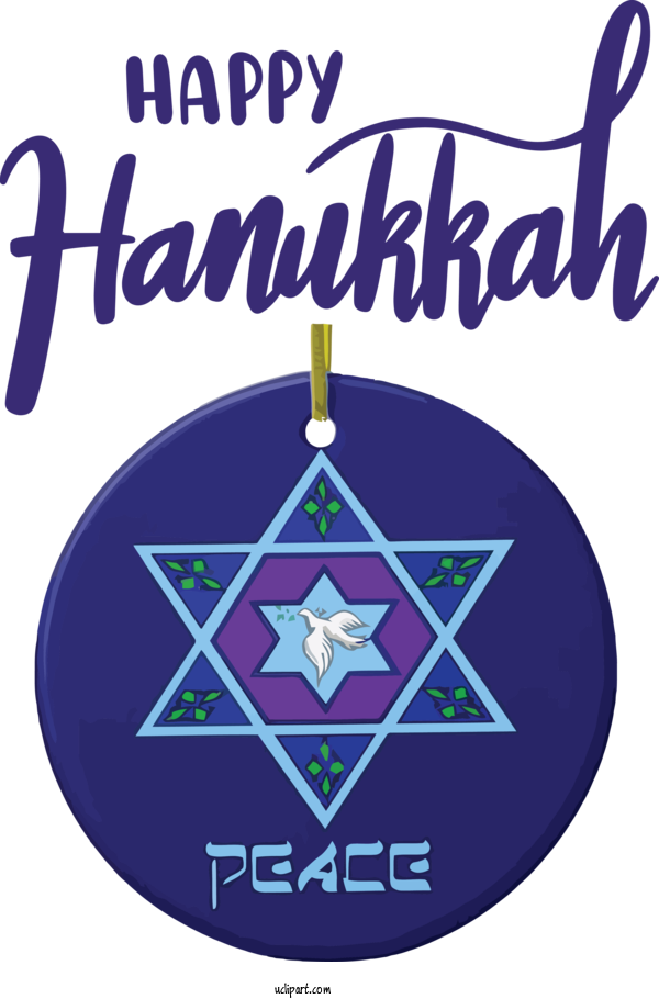 Free Holidays Logo Cobalt Blue Font For Hanukkah Clipart Transparent Background