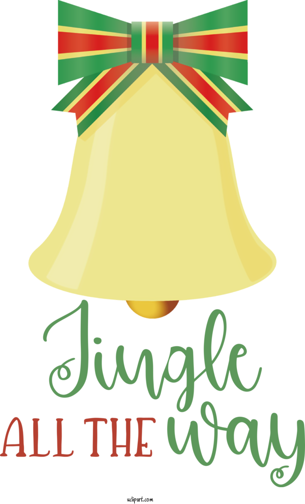 Free Holidays Green Bell Jingle Bell For Christmas Clipart Transparent Background