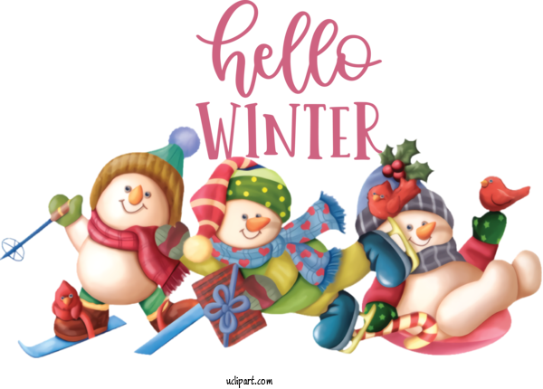 Free Nature Holiday GIF Snowman For Winter Clipart Transparent Background