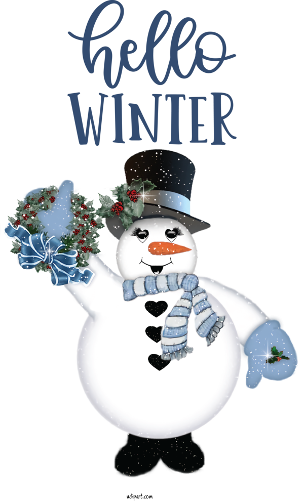 Free Nature Snowman Christmas Day New Year's Day For Winter Clipart Transparent Background