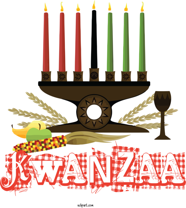 Free Holidays Kinara Kwanzaa Candle Holder For Kwanzaa Clipart Transparent Background