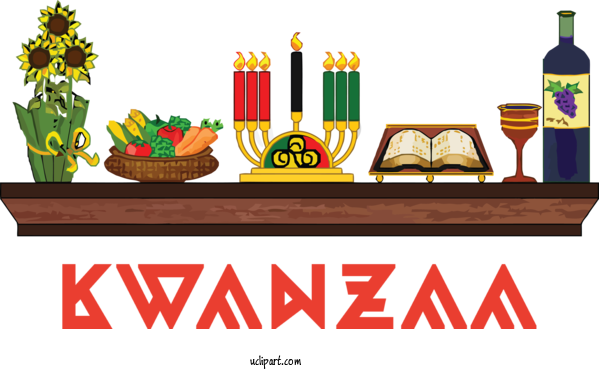 Free Holidays Fast Food Logo Text For Kwanzaa Clipart Transparent Background