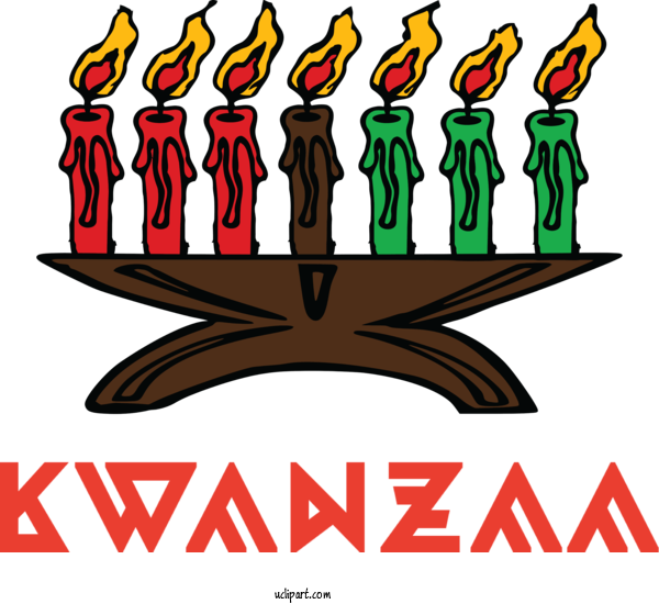 Free Holidays Kwanzaa Kinara Candle For Kwanzaa Clipart Transparent Background