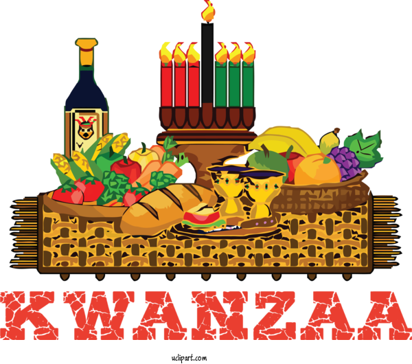 Free Holidays Cuisine Wine Champagne For Kwanzaa Clipart Transparent Background