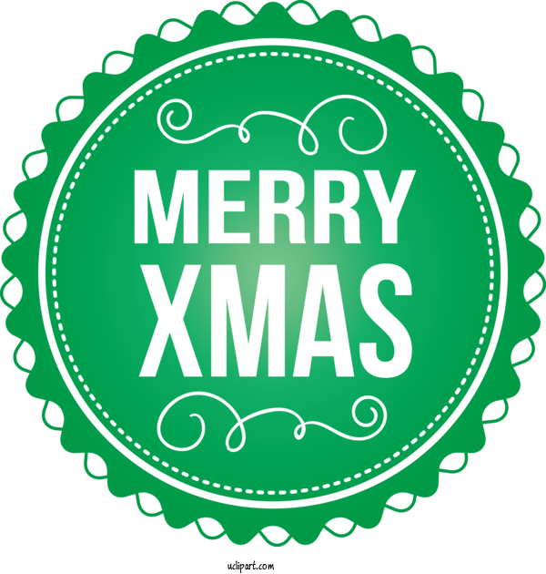 Free Holidays Logo Green Meter For Christmas Clipart Transparent Background