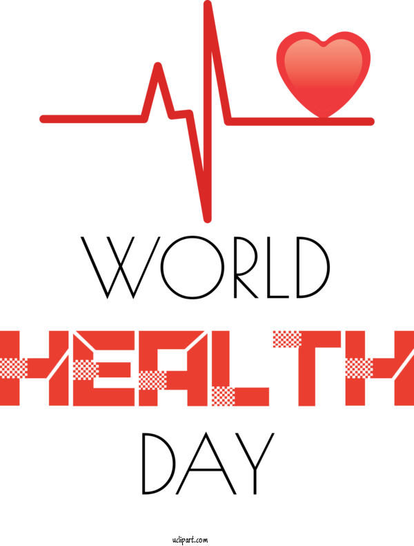 Free Holidays Logo Design Red For World Health Day Clipart Transparent Background