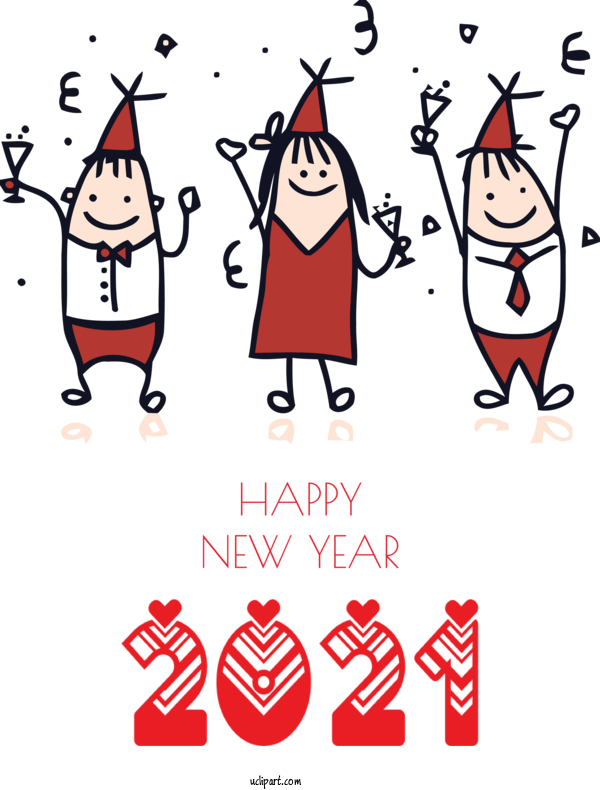 Free Holidays Fotobehang Design Cartoon For New Year Clipart Transparent Background