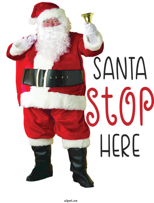 Free Cartoon Santa Suit Santa Claus Costume For Santa Clipart Transparent Background